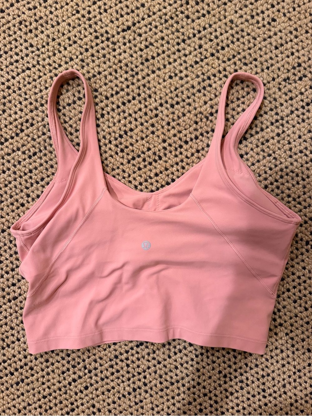 lululemon athletica pink cropped tank top